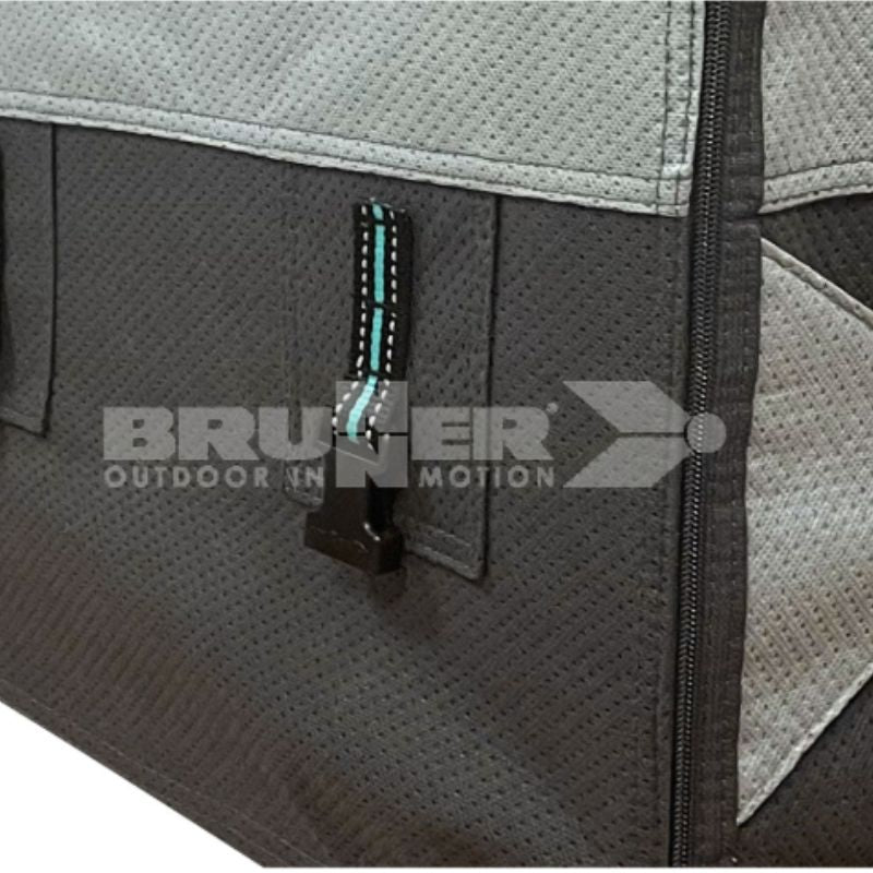 Brunner Caravan Cover Design 12M dettaglio angolo zip chiusura