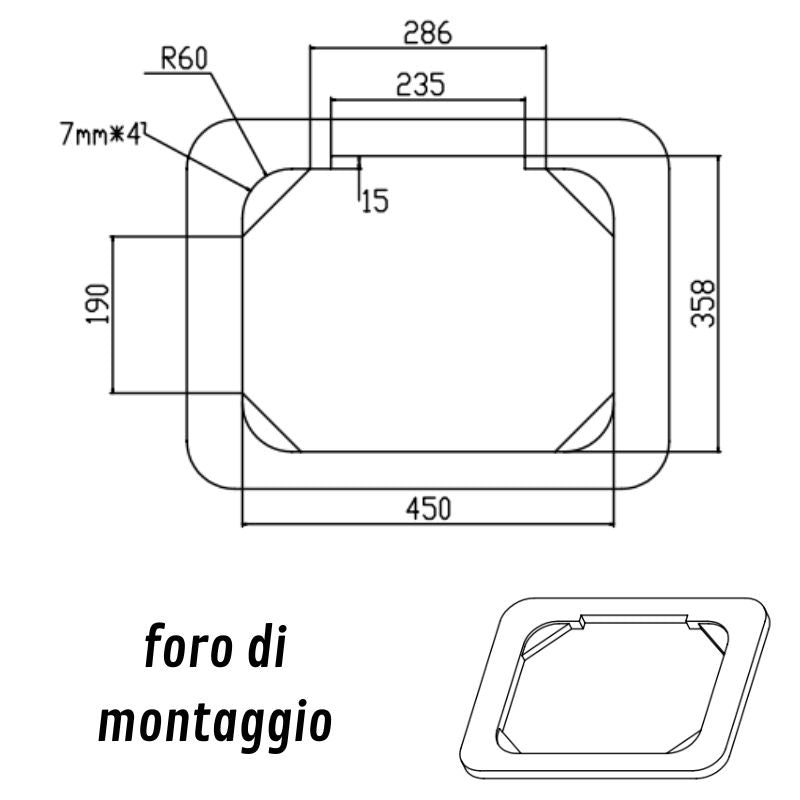 CARBEST - PIANO COTTURA 2 FUOCHI CON COPERCHIO