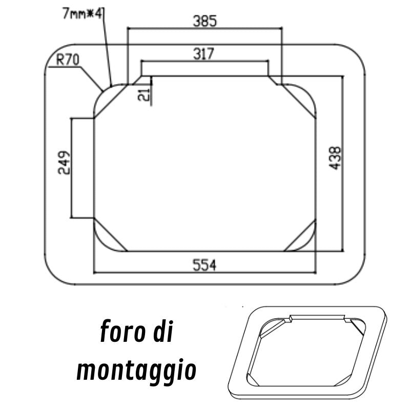 CARBEST - PIANO COTTURA 3 FUOCHI CON COPERCHIO