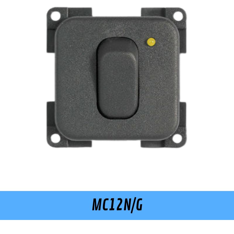 CBE MC12NG interruttore 12V con presa TV grigio