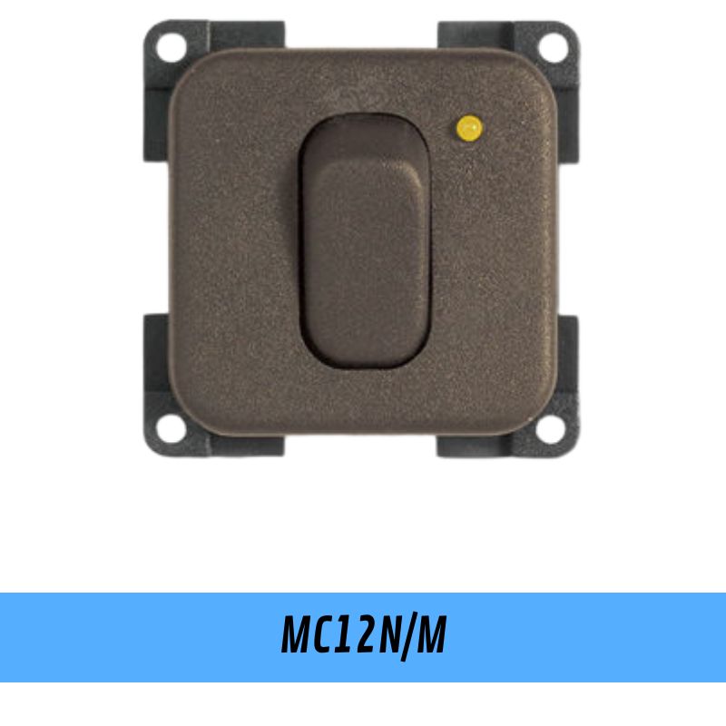 CBE MC12NM interruttore 12V con presa TV marrone