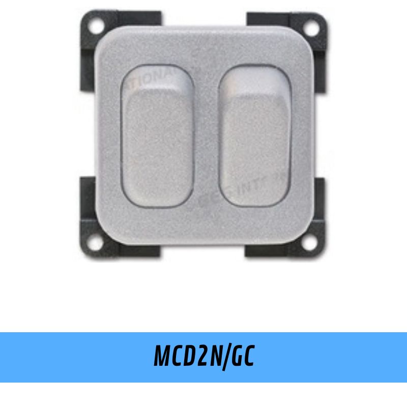 CBE MCD2NGC doppio interruttore unipolare grigio chiaro