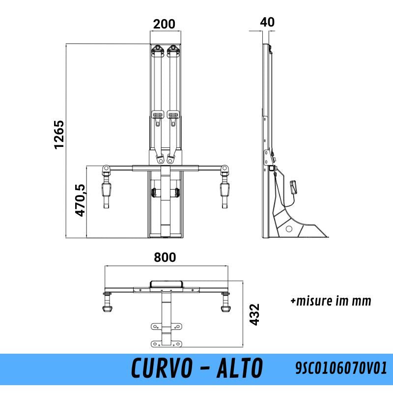 CTA Smart Kit puntone curvo alto attacco cintura 1.265mm seduta 470,5mm
