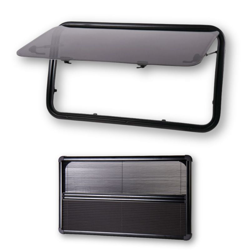 Carbest RW Van finestre a compasso con oscurante interno nero