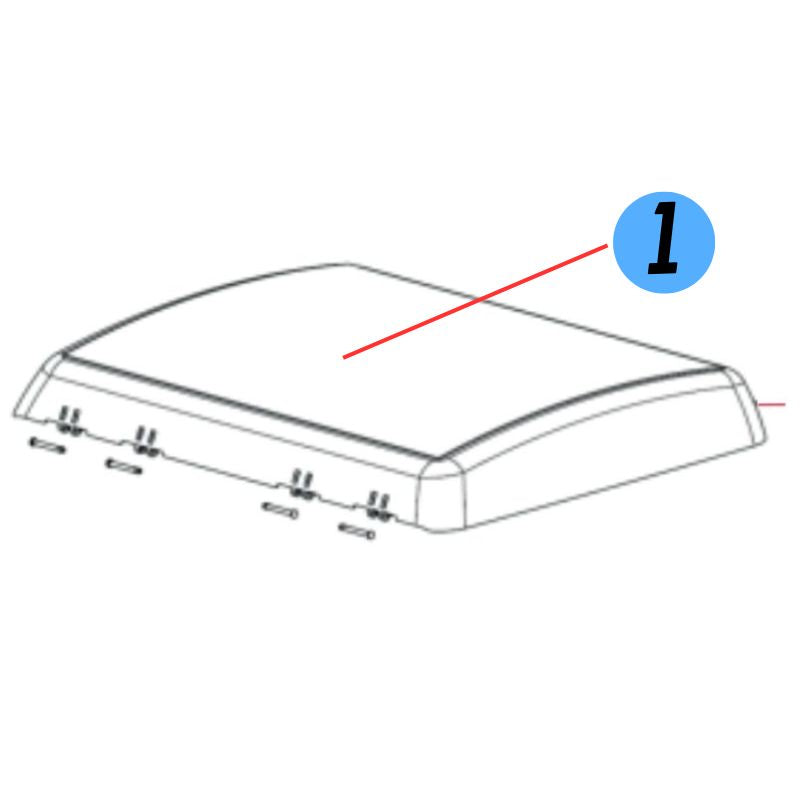 Dometic ricambi originali oblò Midi Heki Style - disegno 1