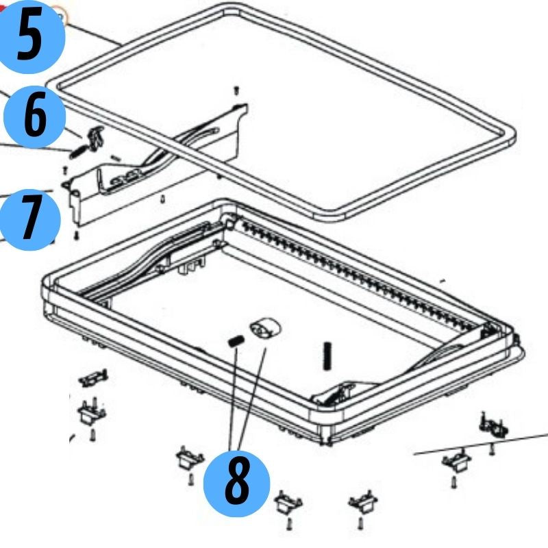 Dometic ricambi originali per oblò Midi Heki da 70x50cm 2