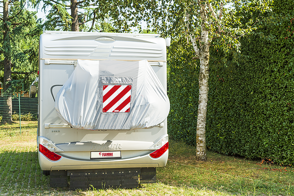 Fiamma Bike Cover S telo copribici con cartello di carico sporgente
