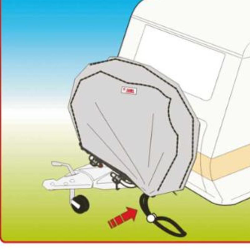 Fiamma Bike Cover Caravan disegno di montaggio sul timone