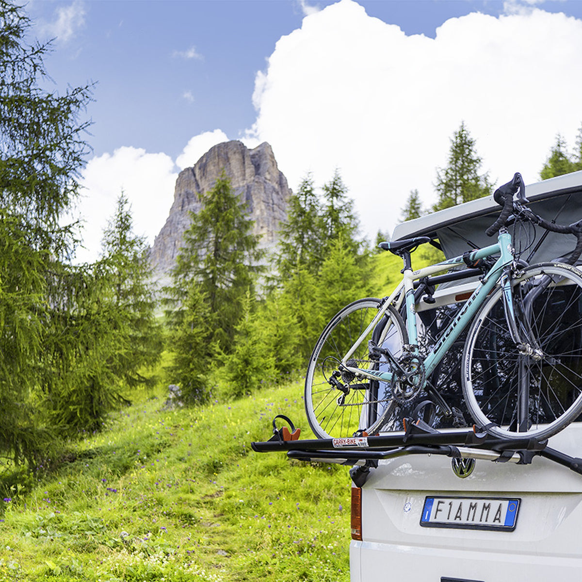 Fiamma Carry-Bike VW T6 Pro con bici caricata