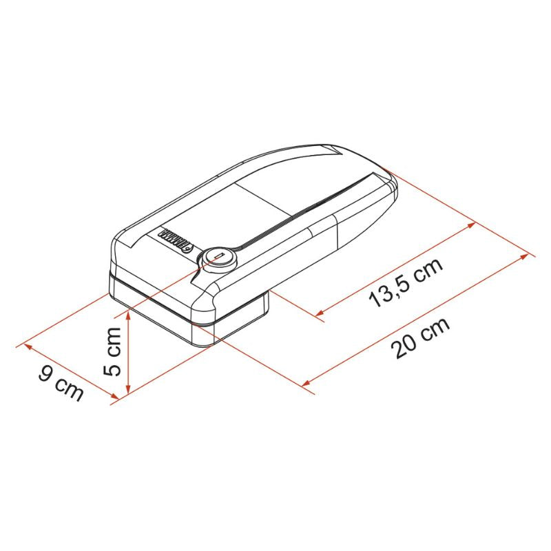Fiamma Safe Door Magnum disegno tecnico misure