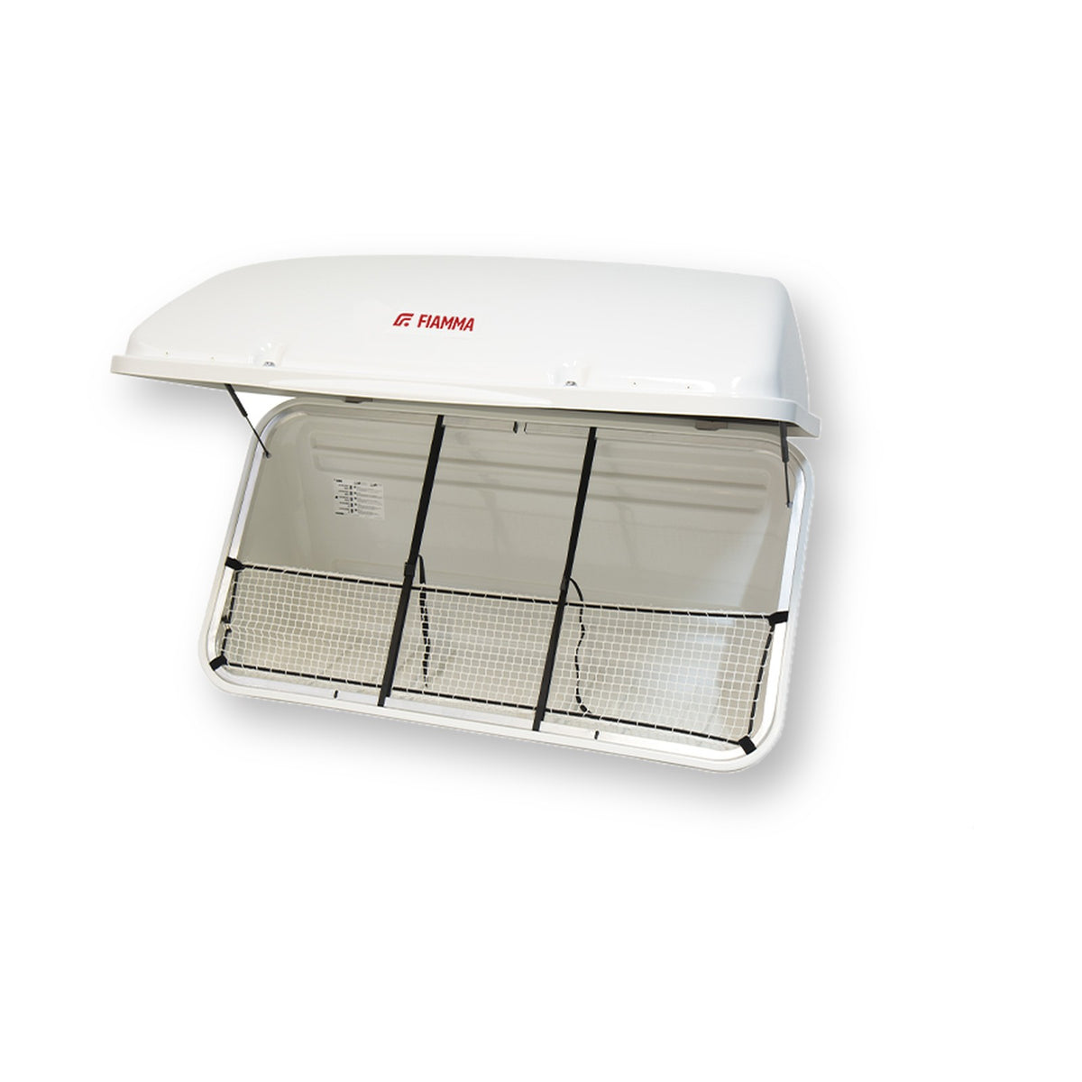 Fiamma Ultra-Box 500 litri aperto con rete