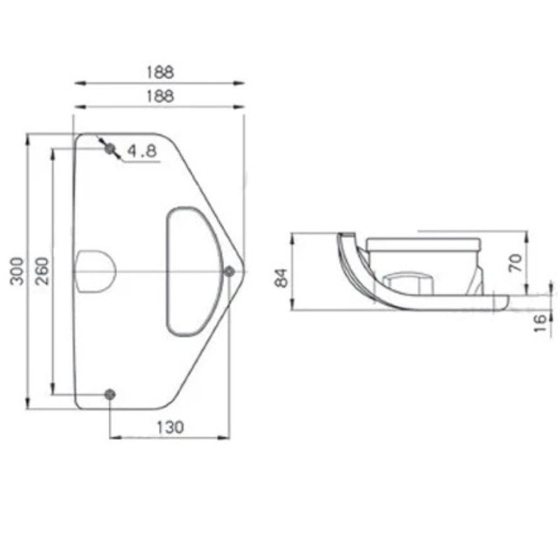 Jokon L2000 fanale posteriore roulotte disegno tecnico misure