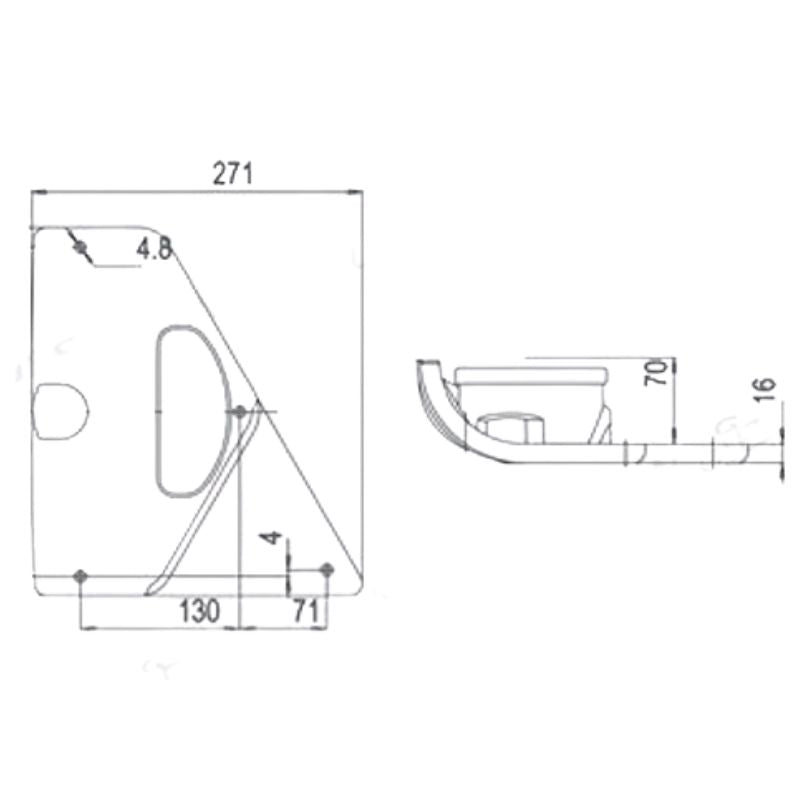 Jokon modulo catarifrangente L2000 disegno tecnico misure