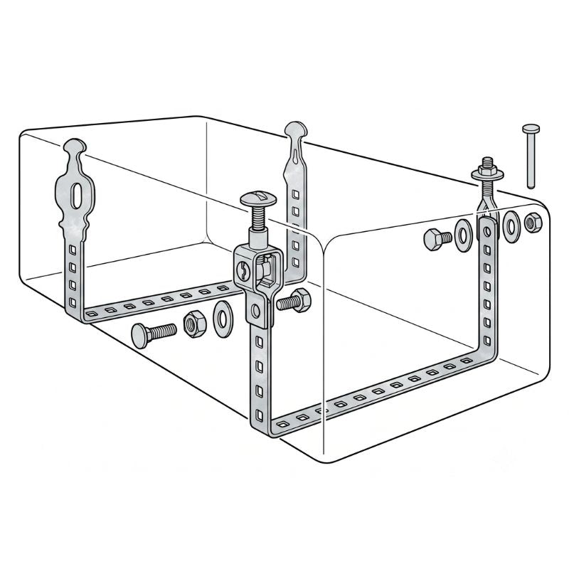 Lilie kit fissaggio standard sottopianale serbatoi disegno come si monta