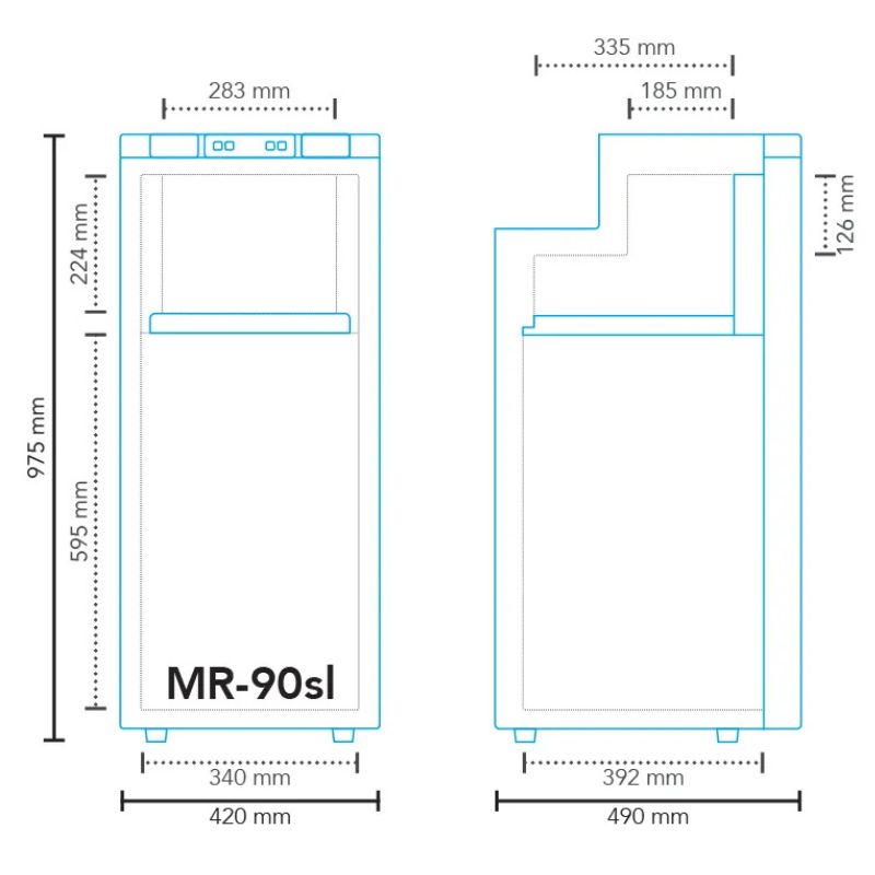 Mestic MR90 disegno tecnico misure