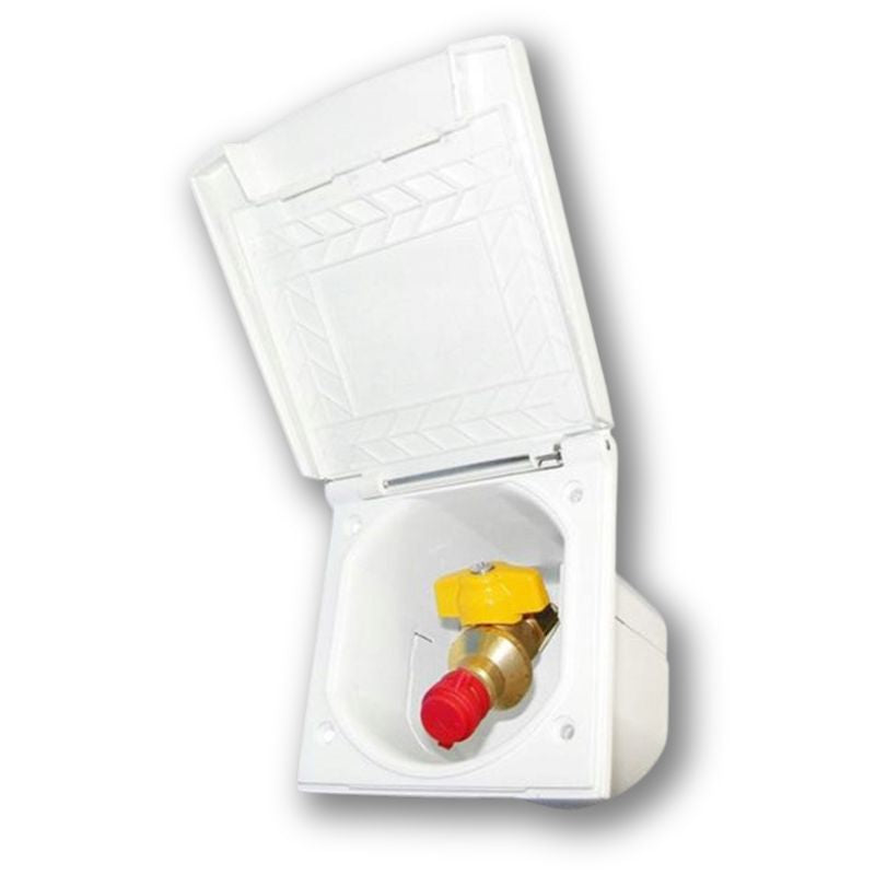 PRESA ESTERNA GAS QUADRATA BIANCA