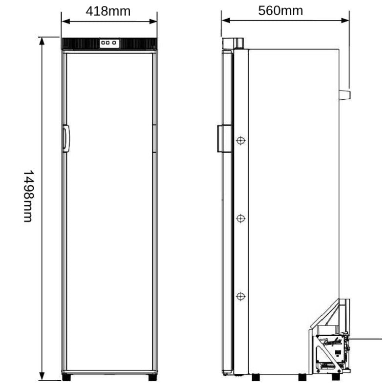 RV Basic RCN150 disegno tecnico misure