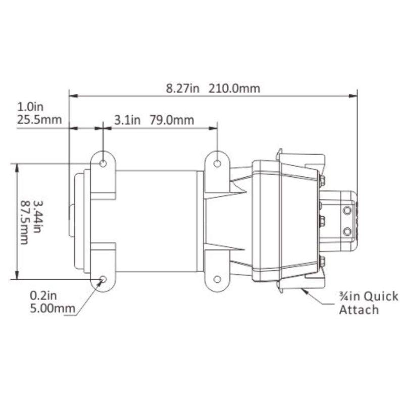 Seaflo Serie 41 disegno tecnico misure