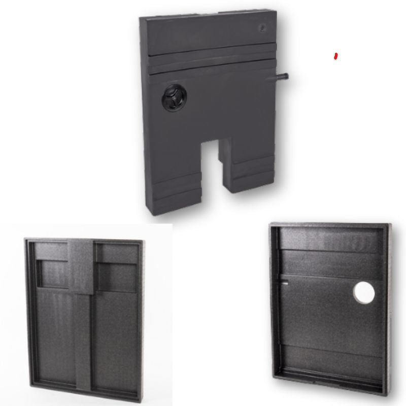 Serbatoio acque grigie sottopianale ducato 90L con 2 cover