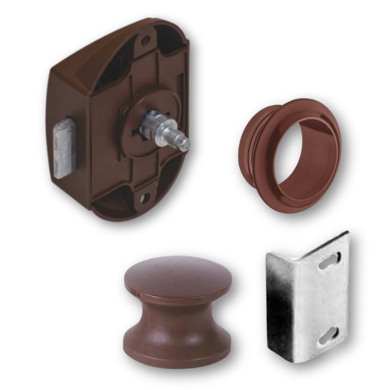 Serrature push lock unilaterale marrone