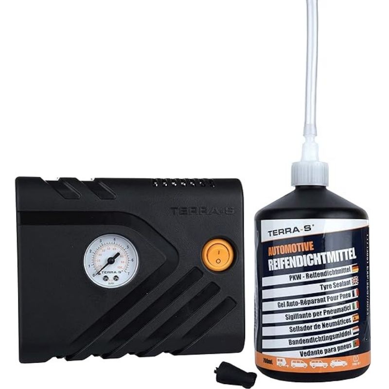 Terra-S compressore 12V e liquido ripara gomme