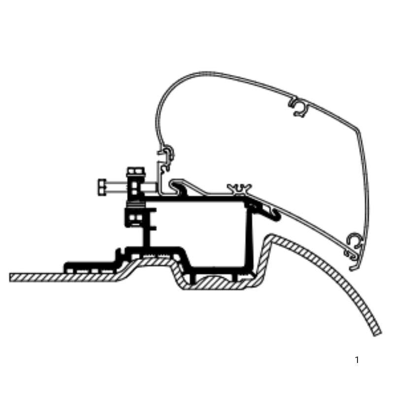 Thule adattatore tendalini furgoni H2 Sprinter e Crafter