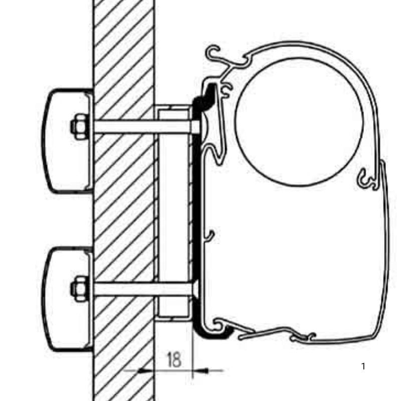 Thule adattatori tendalini per Dethleffs Globebus