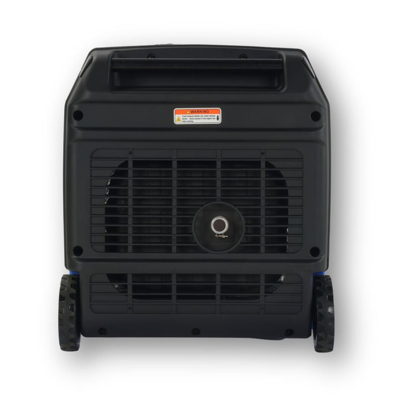 Ultimatron generatore 220V da 5.000W vista posteriore scarico