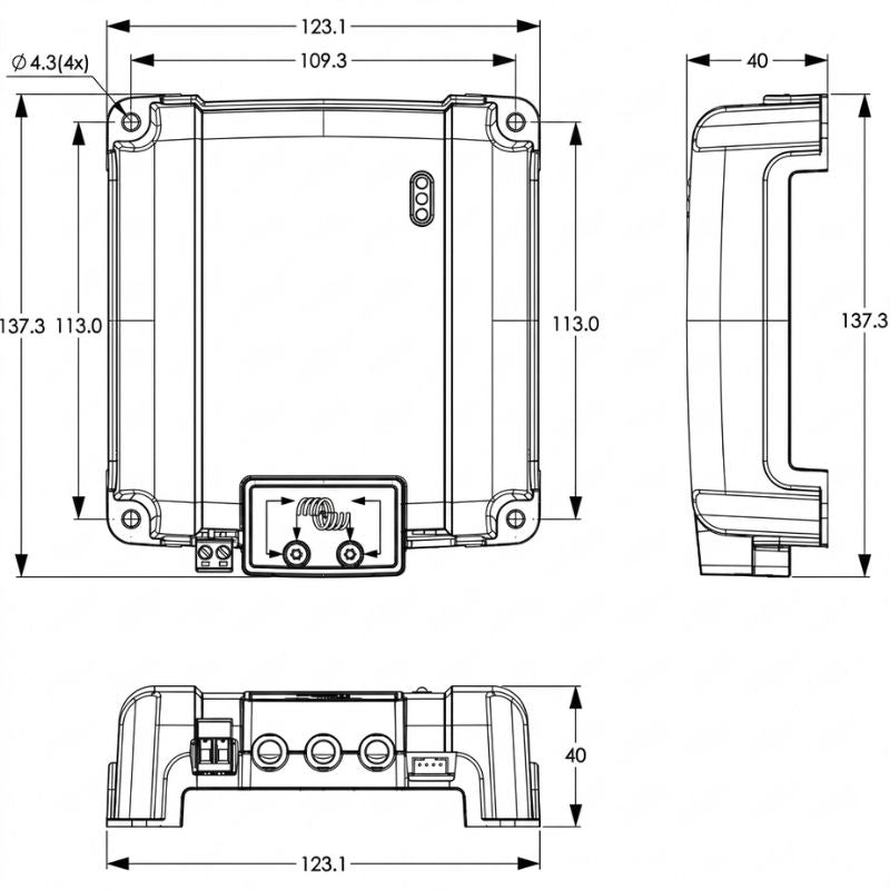 Victron Energy- Orion XS 12|12-50A disegno tecnico misure