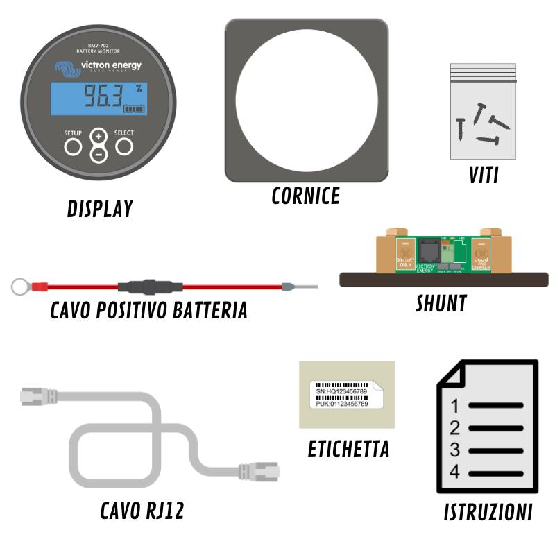 Victron Energy BVM-702 elementi inclusi fornitura confezione
