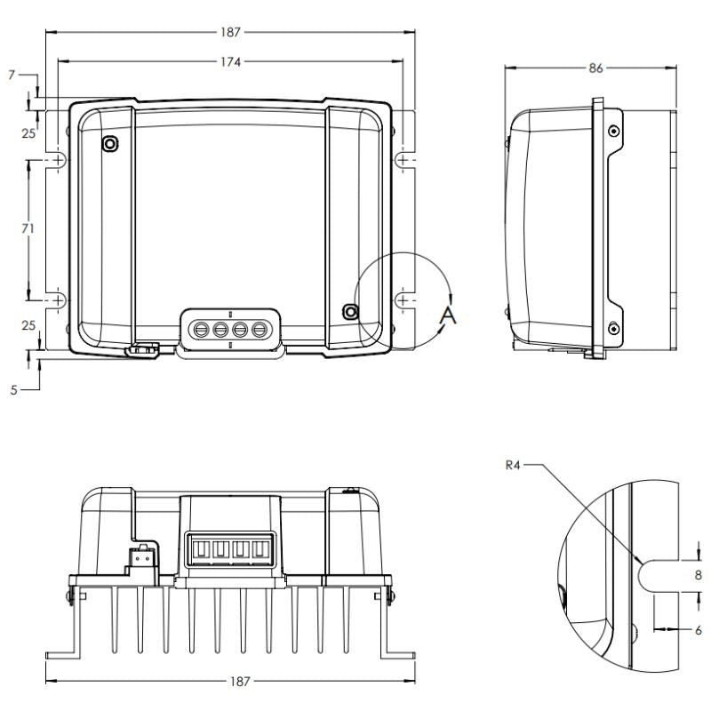 Victron Energy Orion TR12-12 30 (isolato) disegno tecnico misure