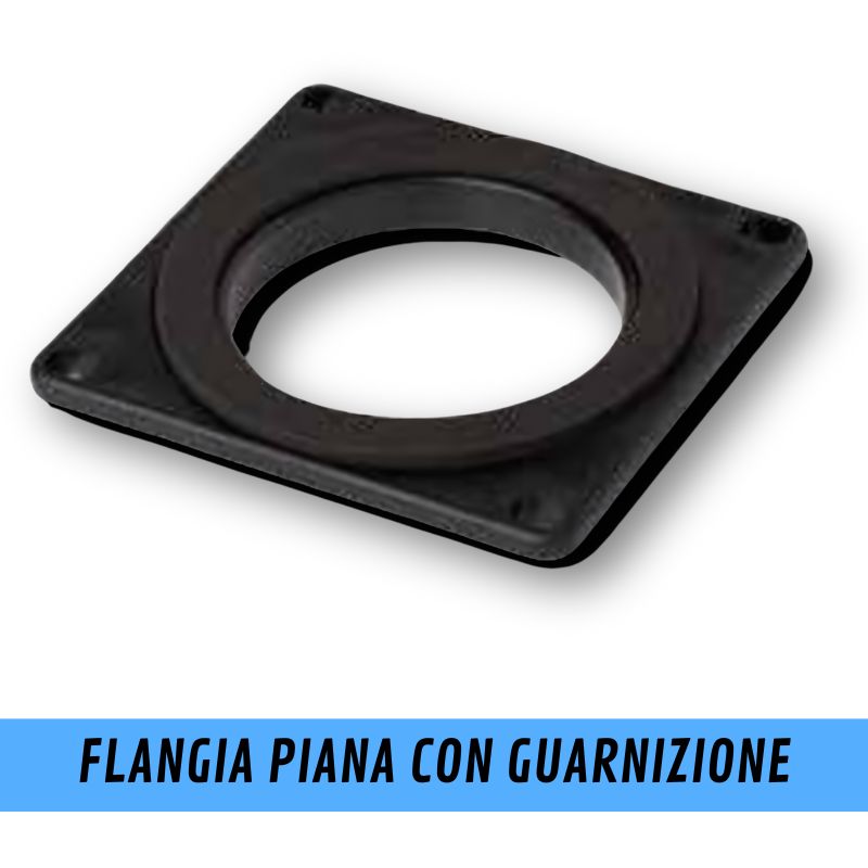 Zadi flangia piana con guarnizione e foro 3"