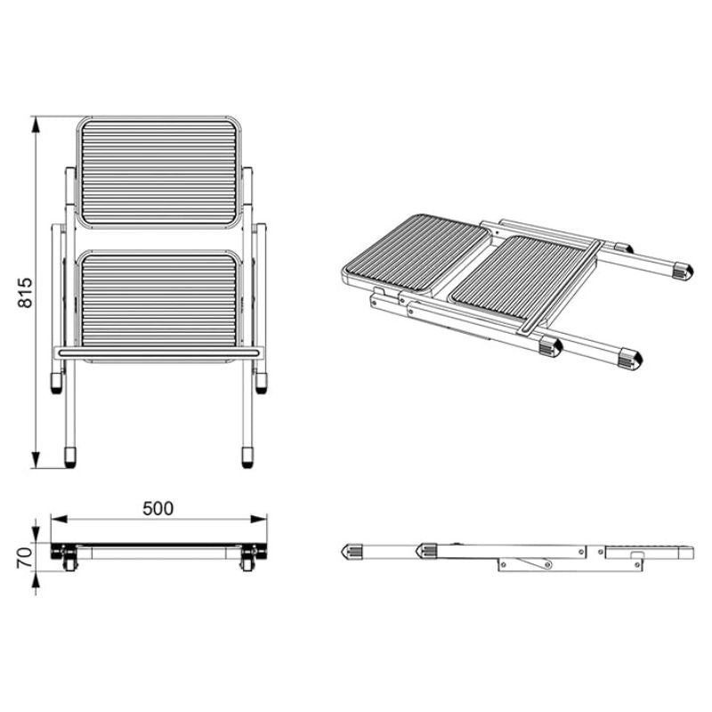 CARBEST - DOPPIO GRADINO PIEGHEVOLE