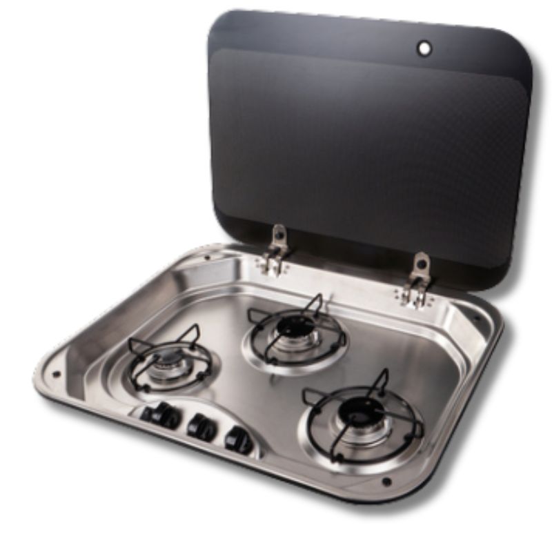 CARBEST - PIANO COTTURA 3 FUOCHI CON COPERCHIO