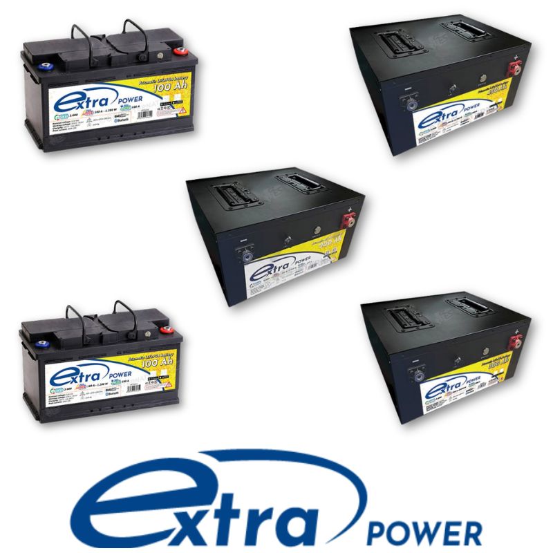 EXTRAPOWER - BATTERIE AL LITIO CON POLI A VITE