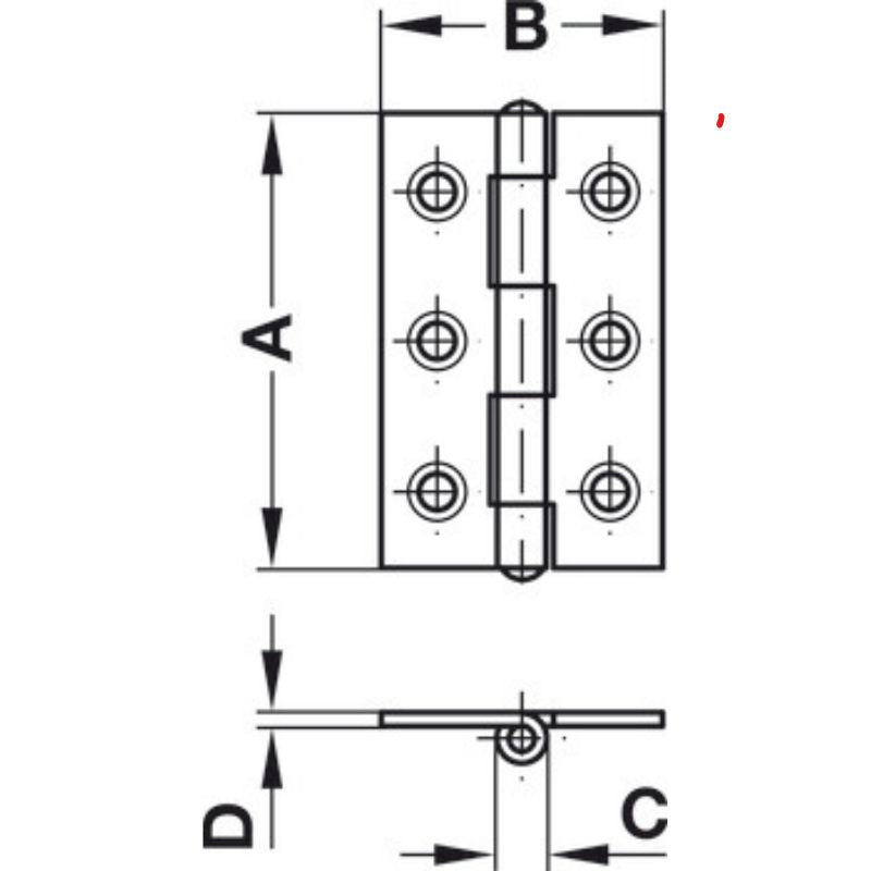 HAFELE - CERNIERE 6 FORI