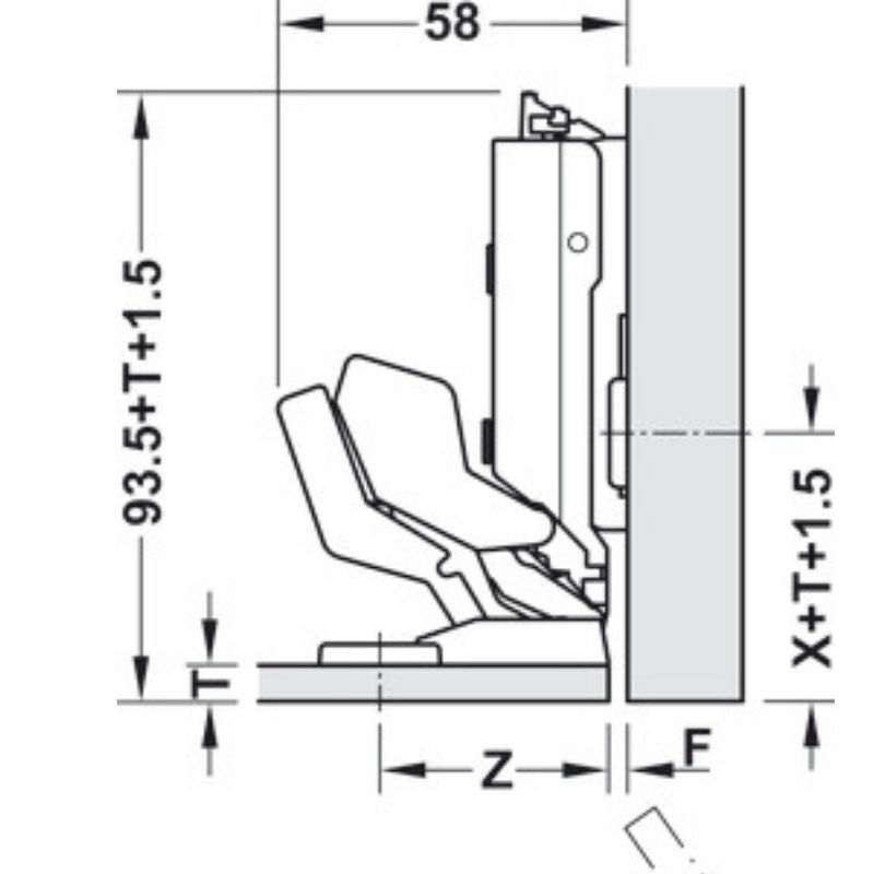 HAFELE - GRASS TIOMOS MO 125°