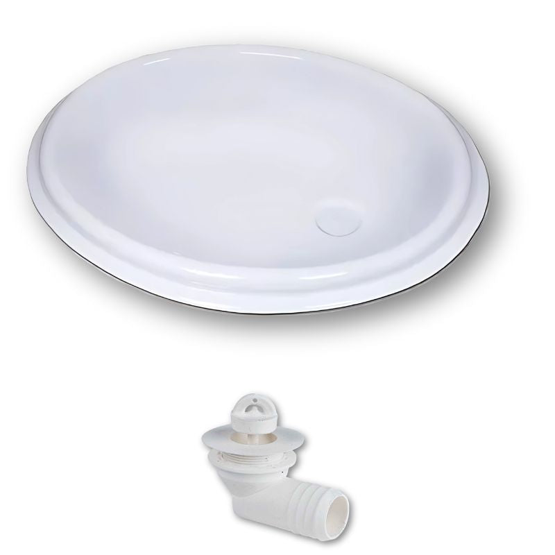 RV BASIC - LAVANDINO OVALE DA INCASSO CON ACCESSORI