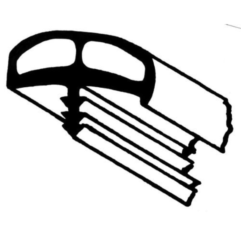 PROFILO PVC A T 15MM - BORDO ARROTONDATO