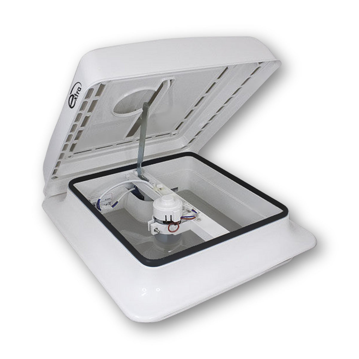 RV Basic ExtraFan 28 con cupola bianca aperta