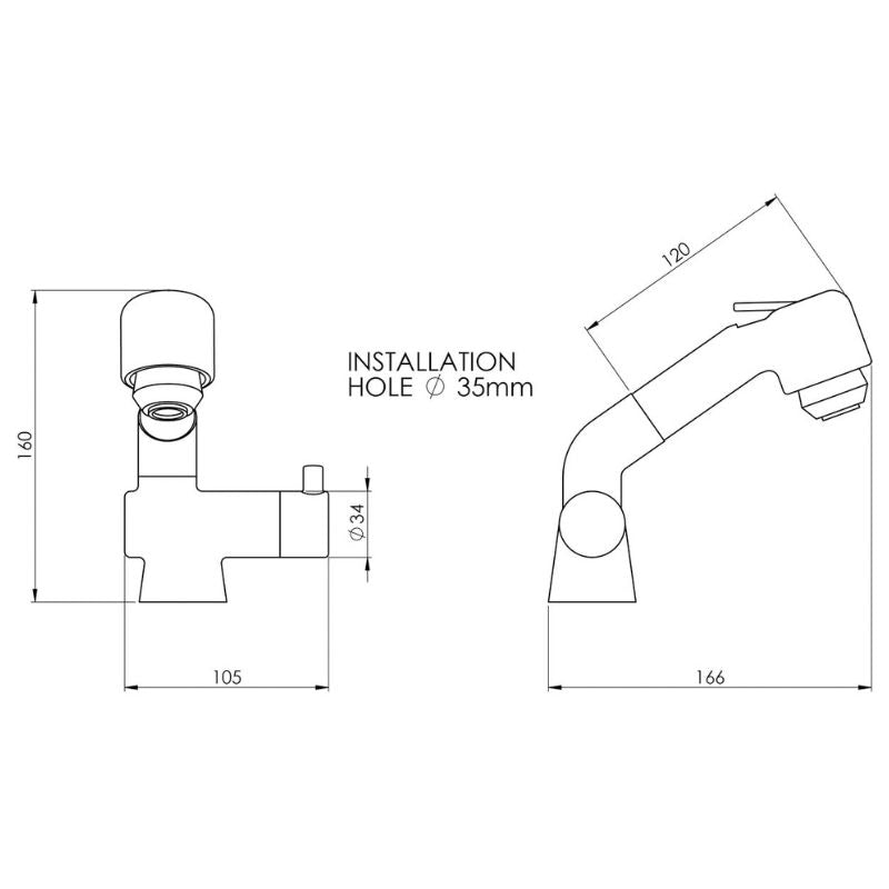 RV BASIC - MISCELATORE CON DOCCETTA BIANCA