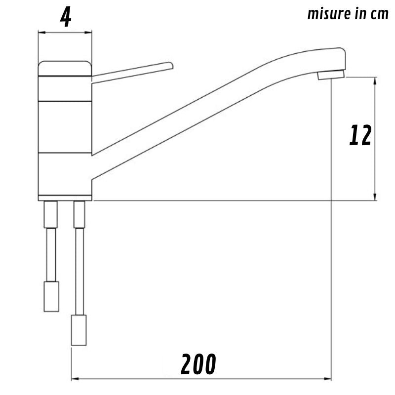 RV BASIC - MISCELATORE MONOCOMANDO INOX