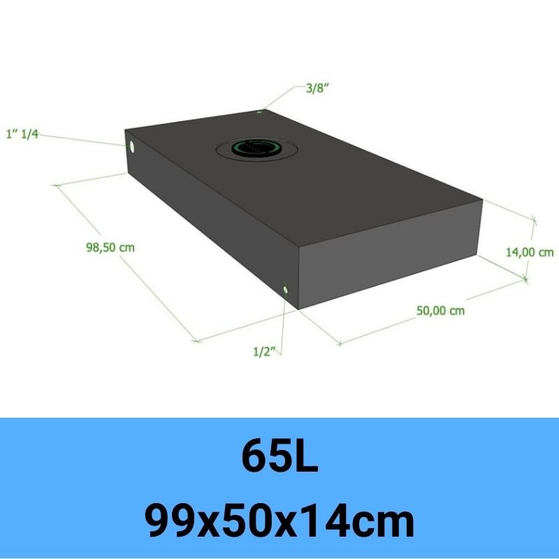 serbatoio acqua camper 65L 99x50x14cm