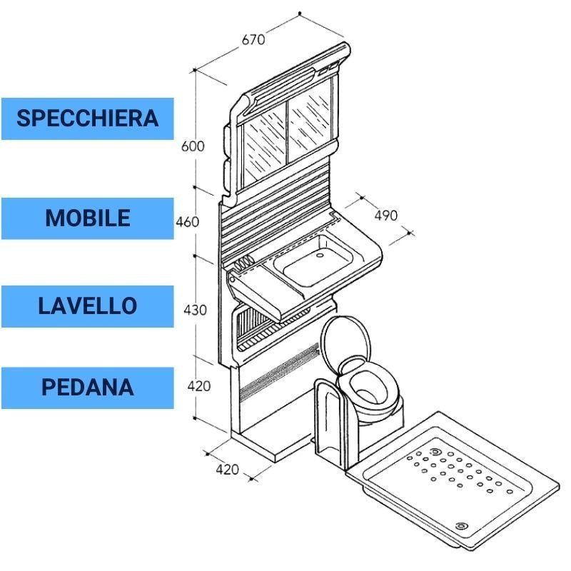 SOLTHERM - BA109 - PARETE ATTREZZATA BAGNO