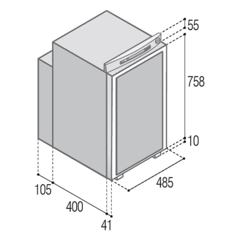 vitrifrigo vtr5090 dg disegno tecnico misure