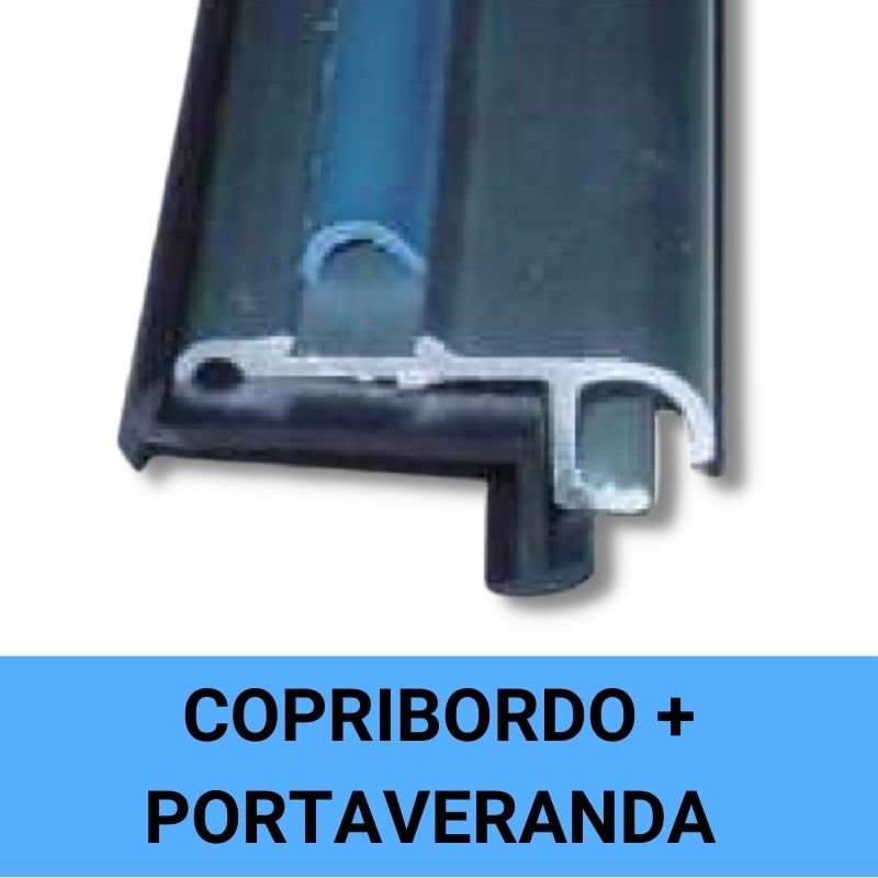 Barra da 3m per copribordo esterno camper con portaveranda