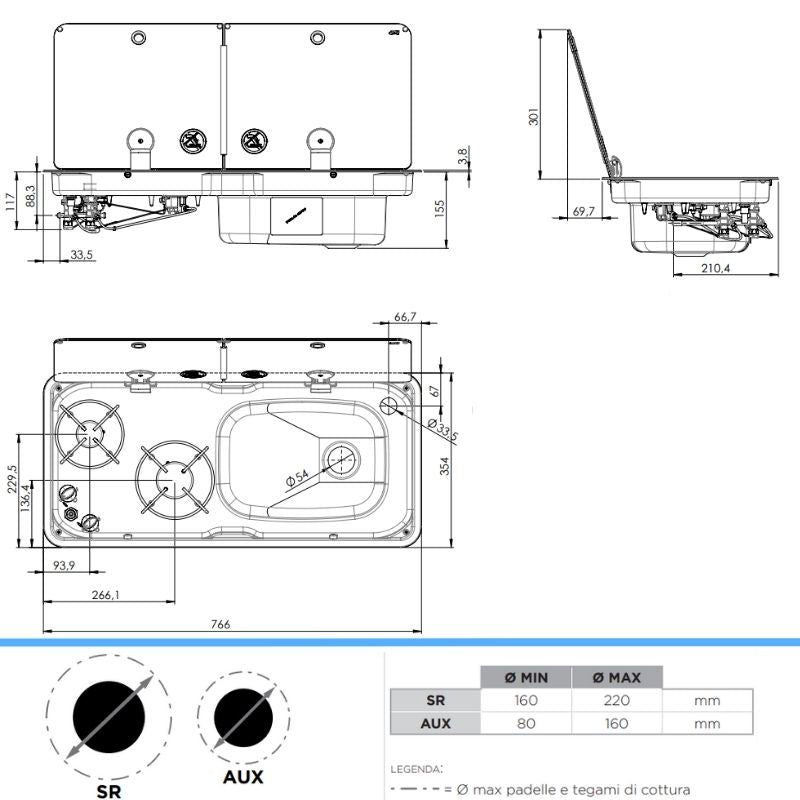 CAN FL1765 disegno tecnico misure