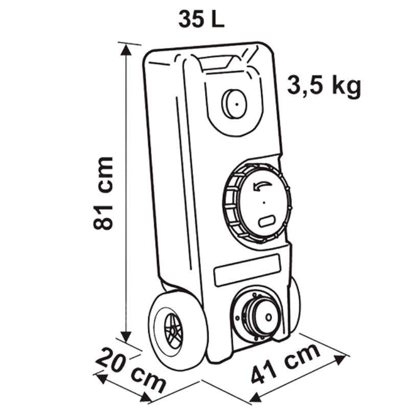 FIAMMA - ROLL-TANK 40W - GRIGIE