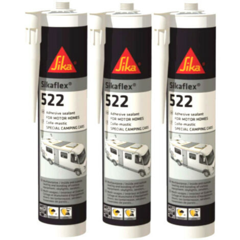 Kit 3 cartucce Sikaflex 522 colla e sigillante camper