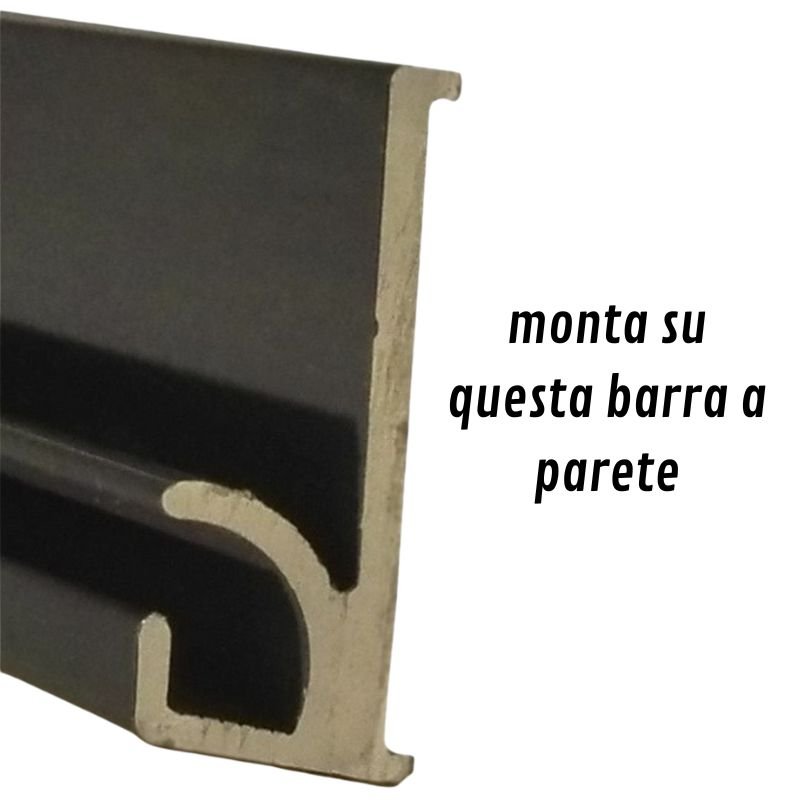 Polyplastic F24 nere profilo barra fissaggio parete